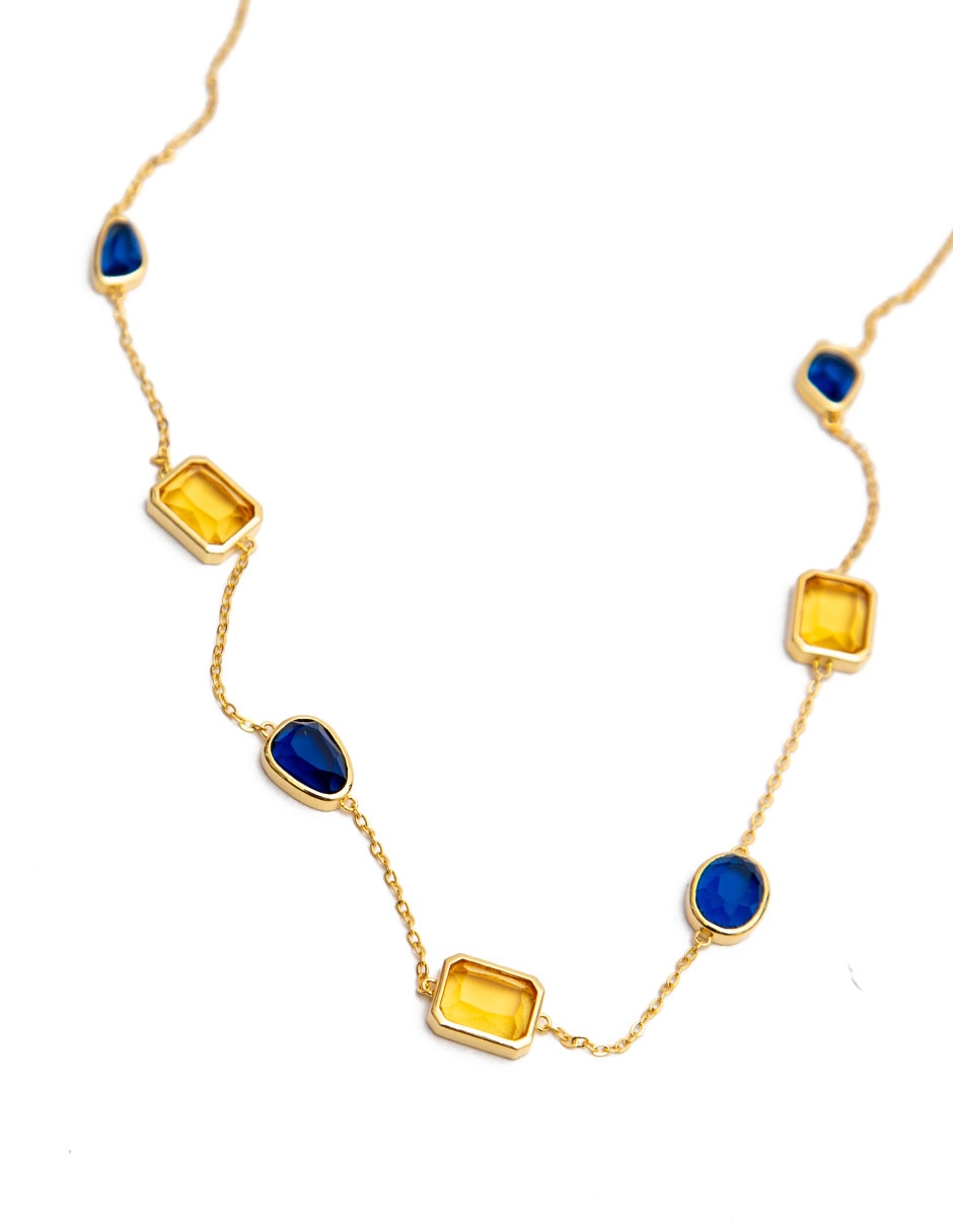 Collar Luxury Color de plata 22 k 2