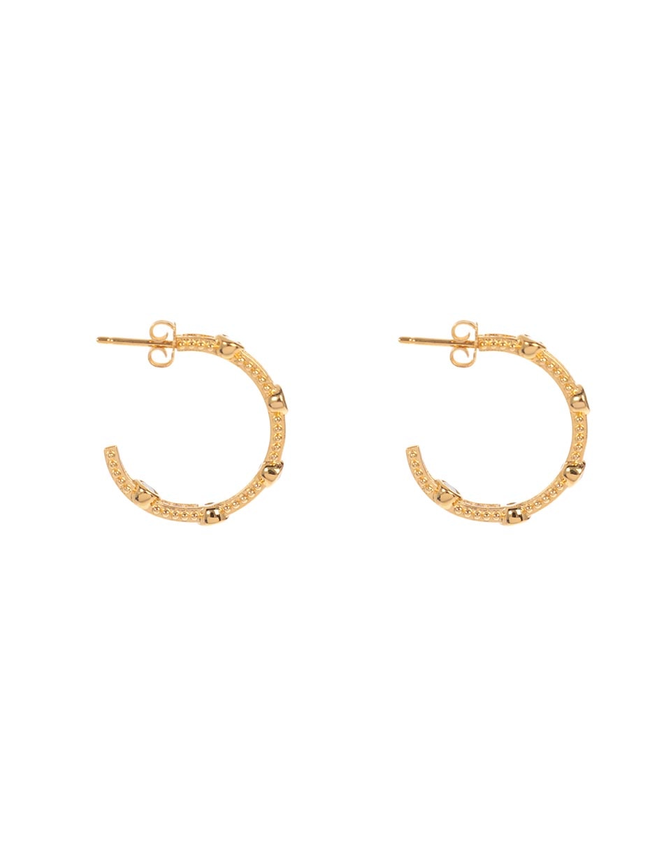 Arracadas Water Drop con acabado baño de oro circonita 3