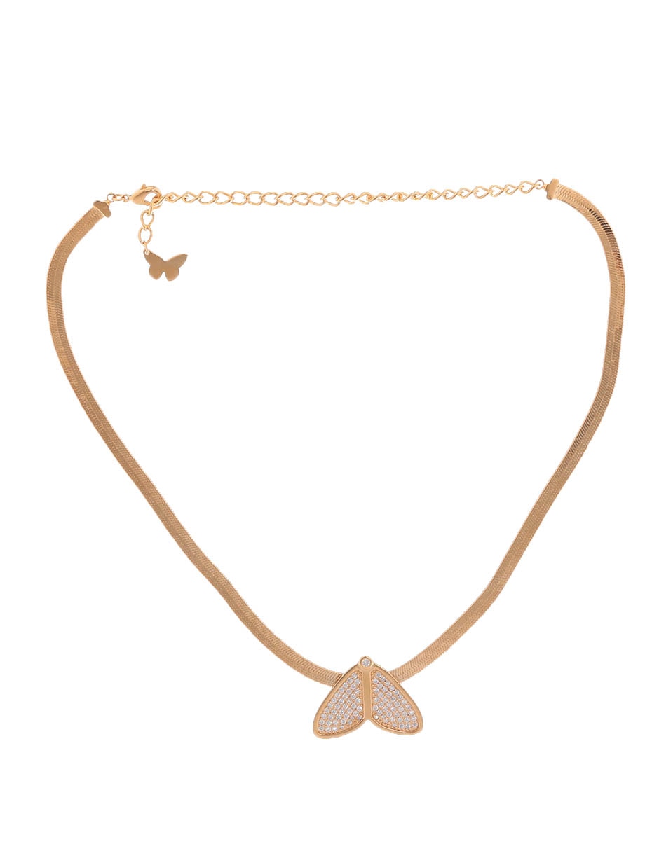 Collar de mariposa Brumata de baño de oro 18 K 2