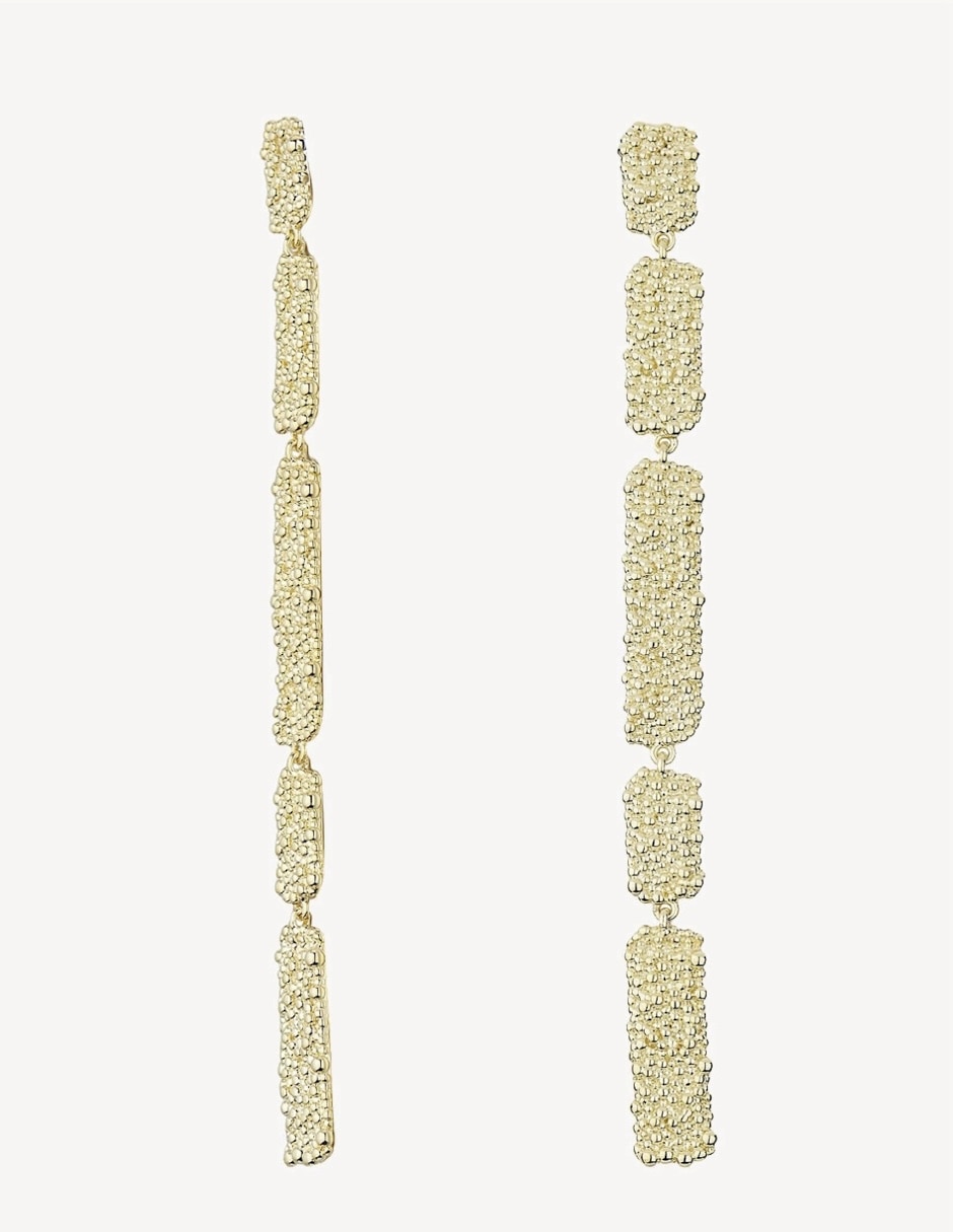 Aretes Sand Dust con acabado baño de oro