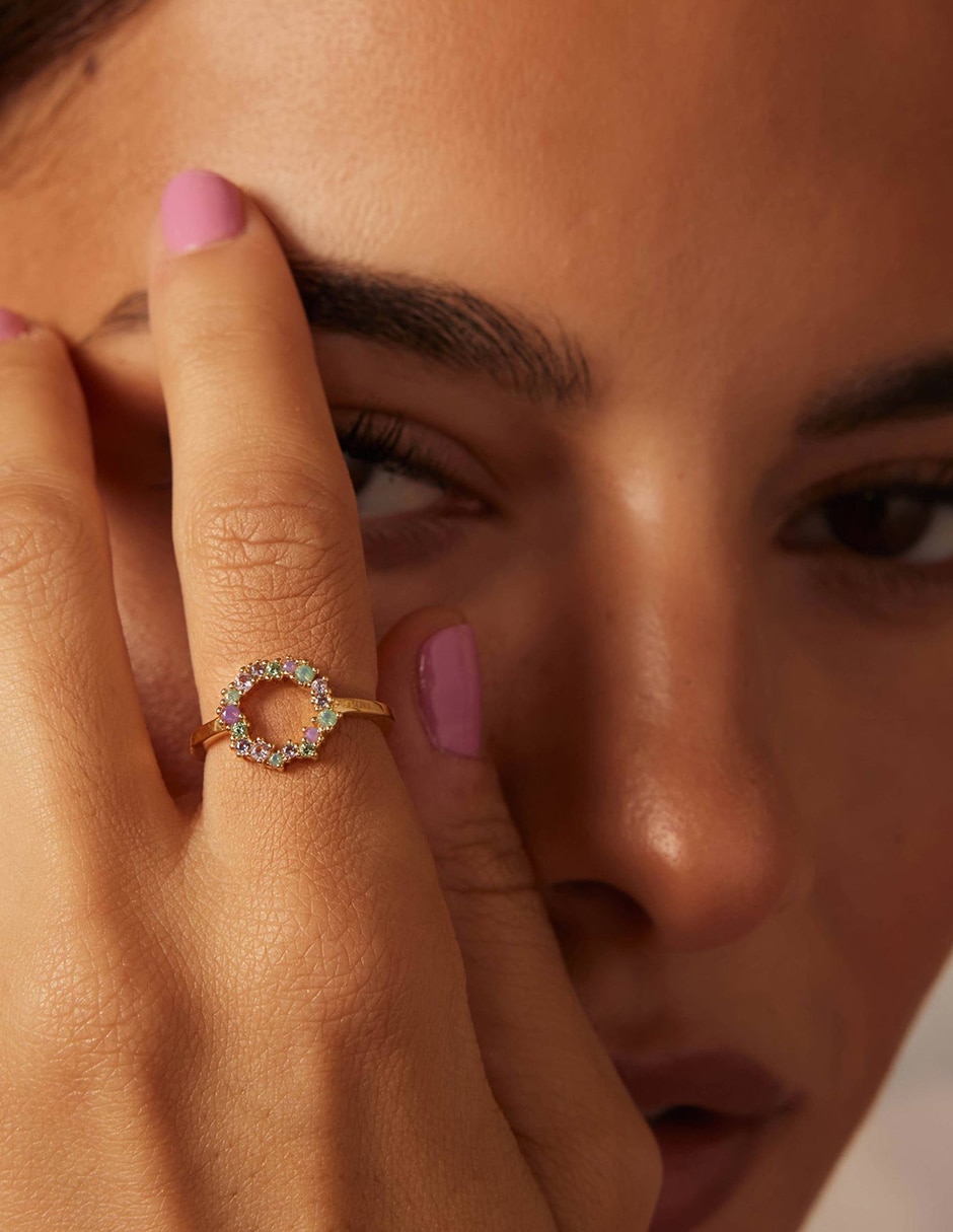 Anillo Angelique Rainbow circonita brillante 4