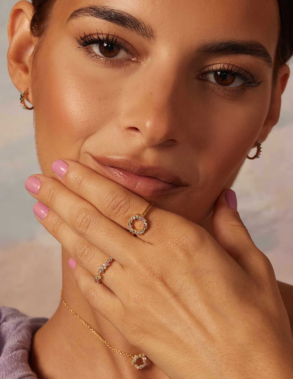 Anillo Angelique Rainbow circonita brillante 5