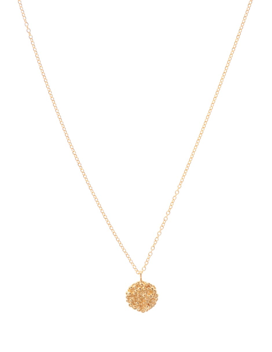 Collar circular Sand Dust baño de oro 18 K