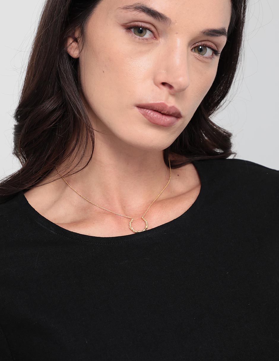 Collar Sand Dust baño de oro 18 K 3