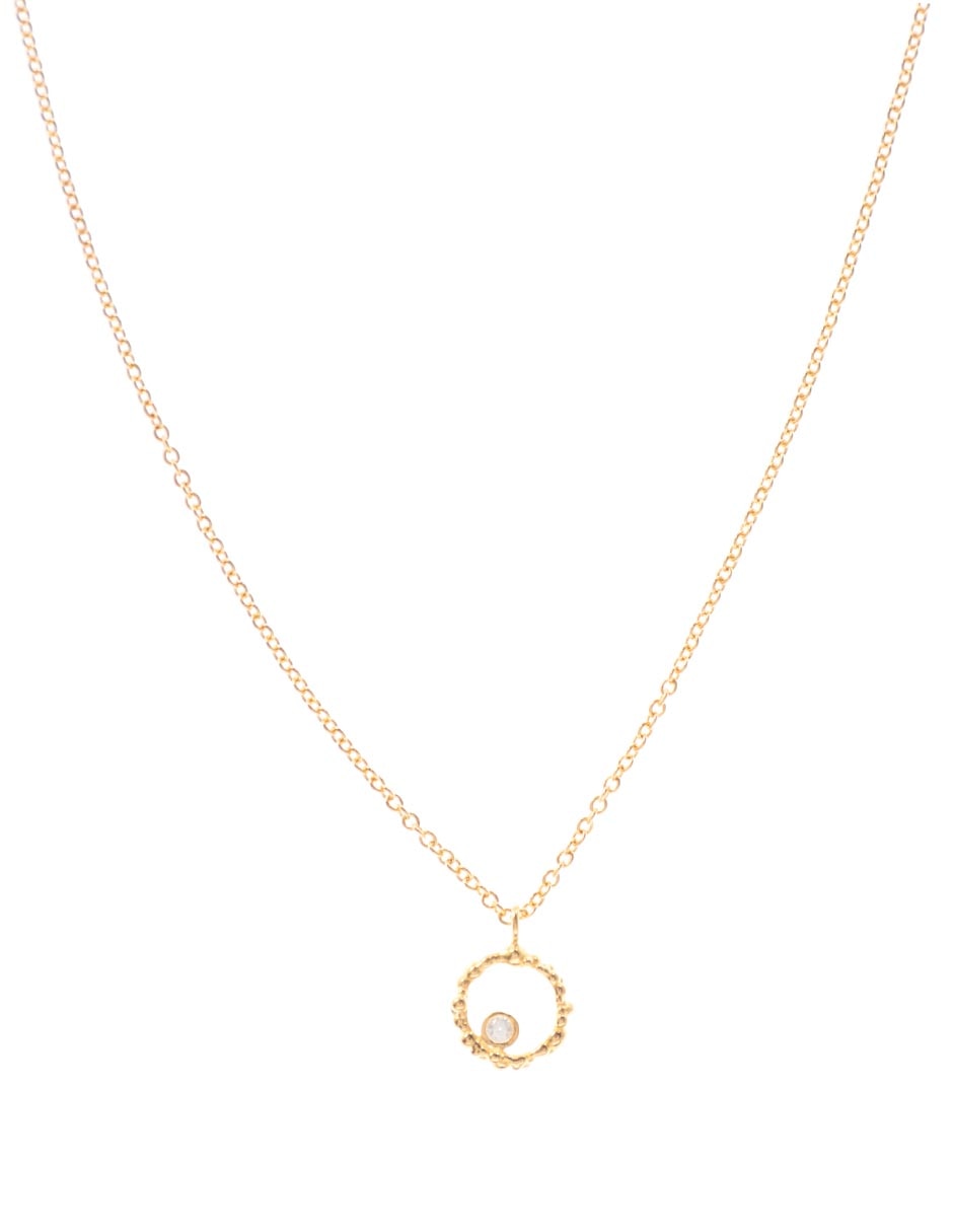 Collar Sand Dust de baño de oro 18 K
