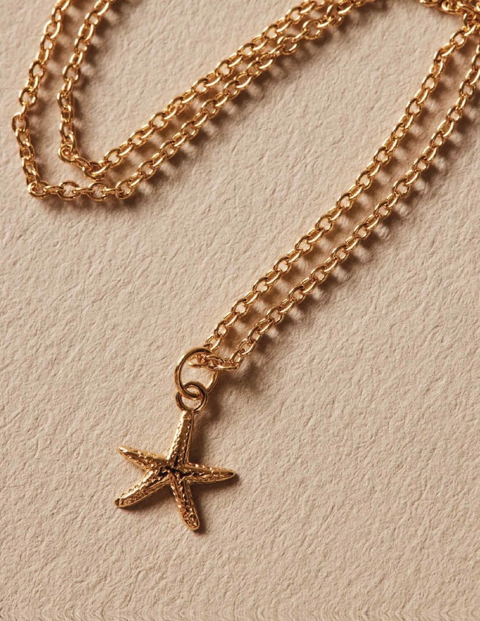 Collar de estrella Somers baño oro 18 k 3