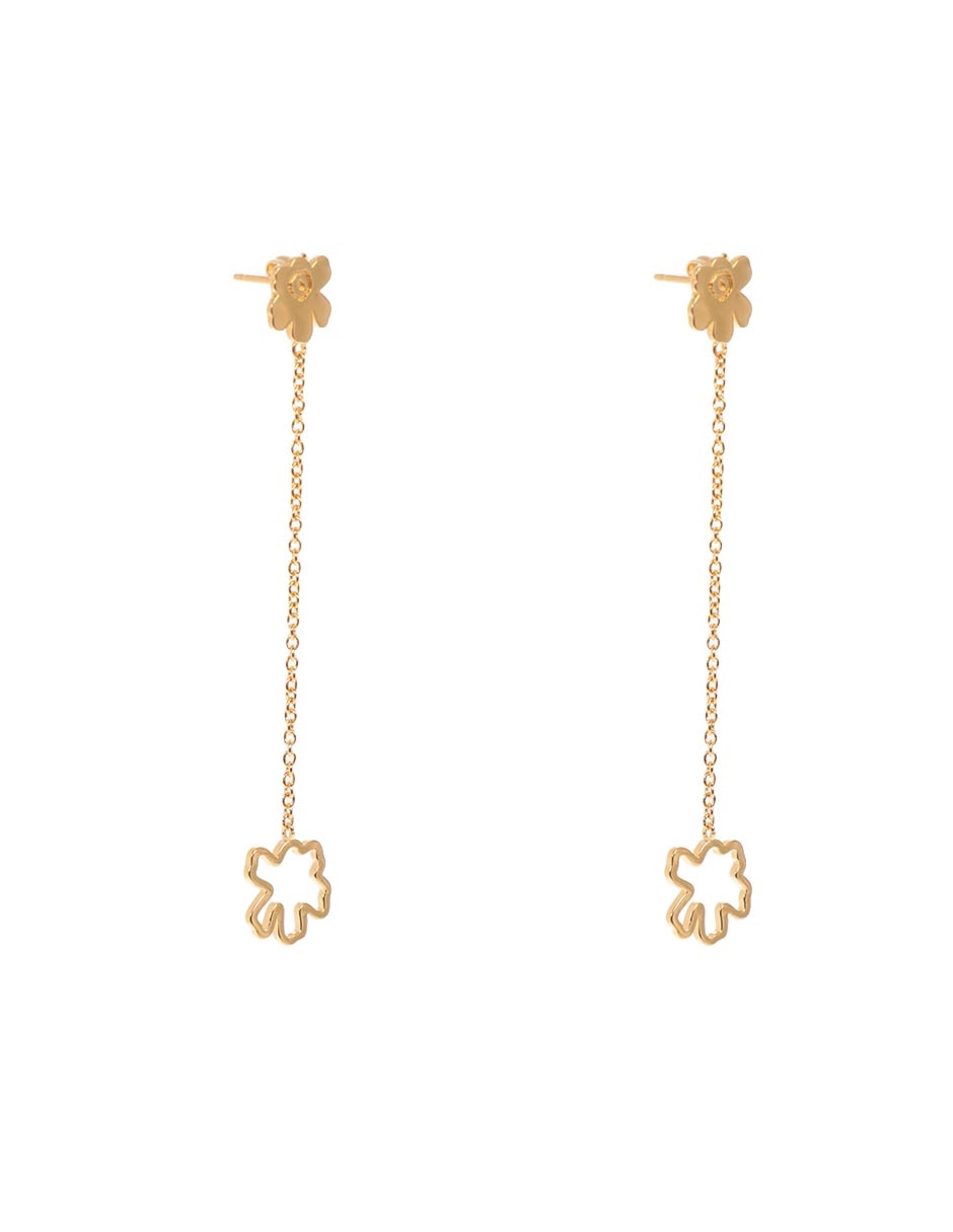 Aretes Norah con acabado baño de oro 2