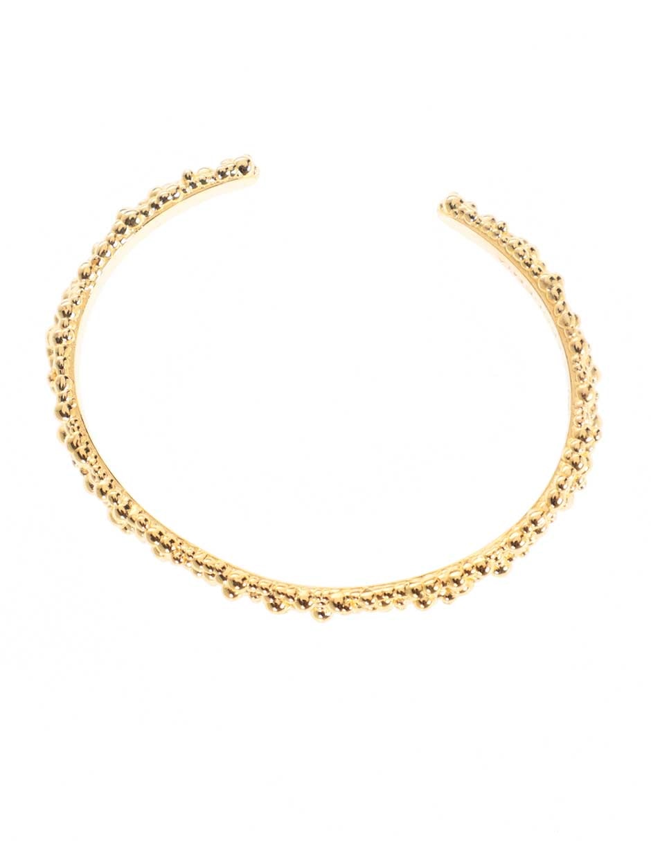 Brazalete 18 K Sand Dust con acabado brillante