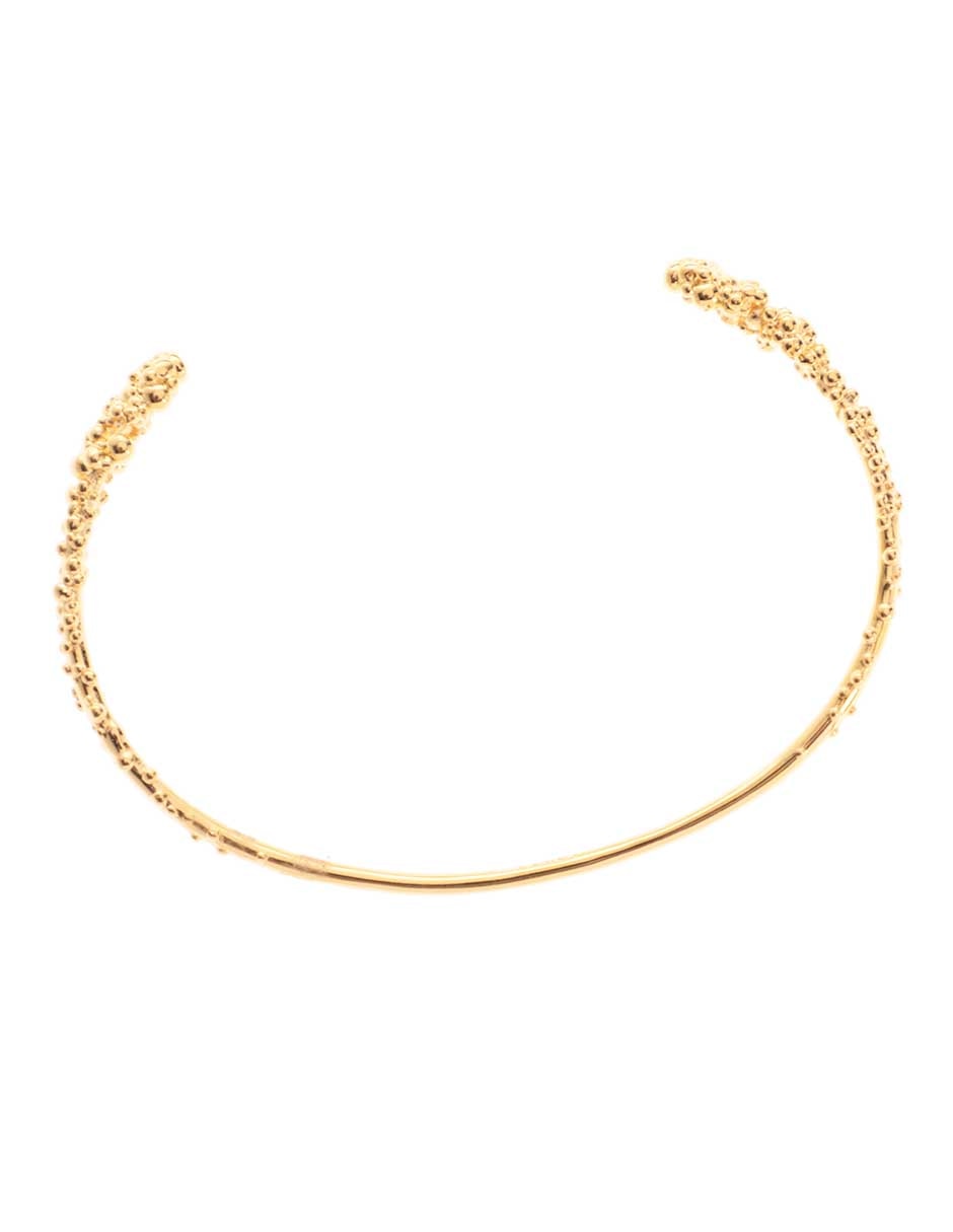 Brazalete 18 K Sand Dust con acabado brillante