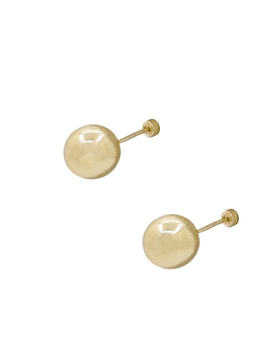 Broqueles redondos de oro con acabado pavé 3