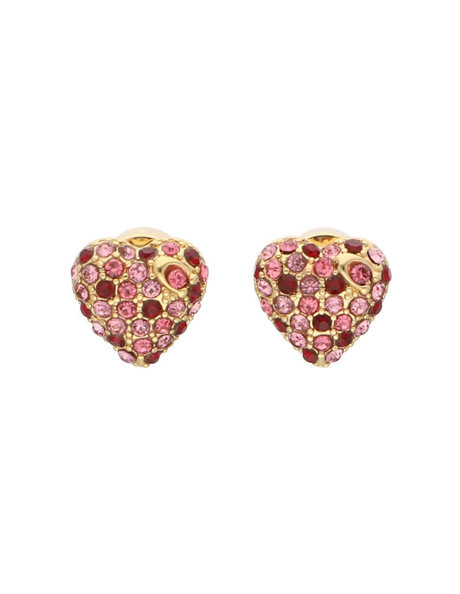 Aretes de corazón Valentine's Day con acabado brillante cristal 1