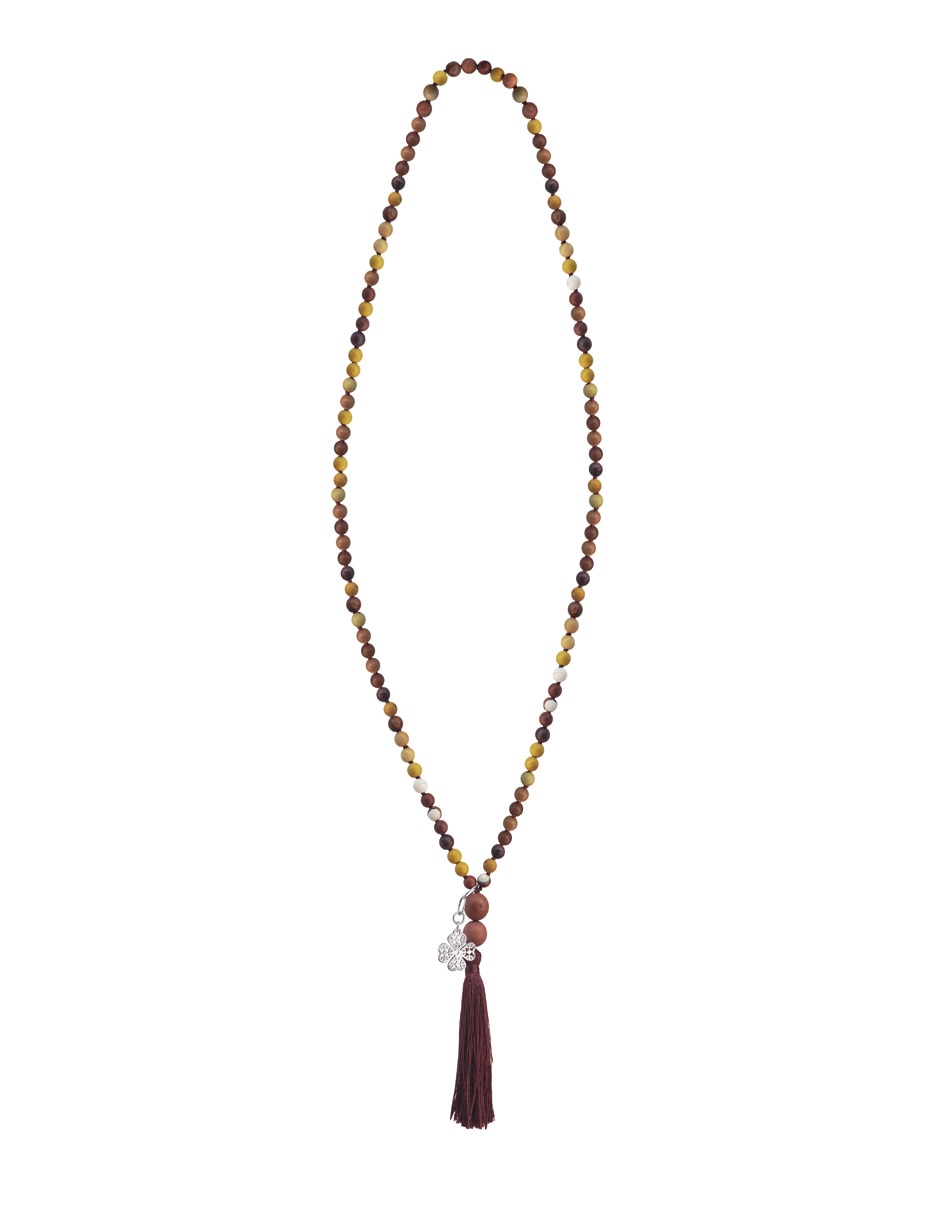 Collar de trébol Japamala de plata P 925