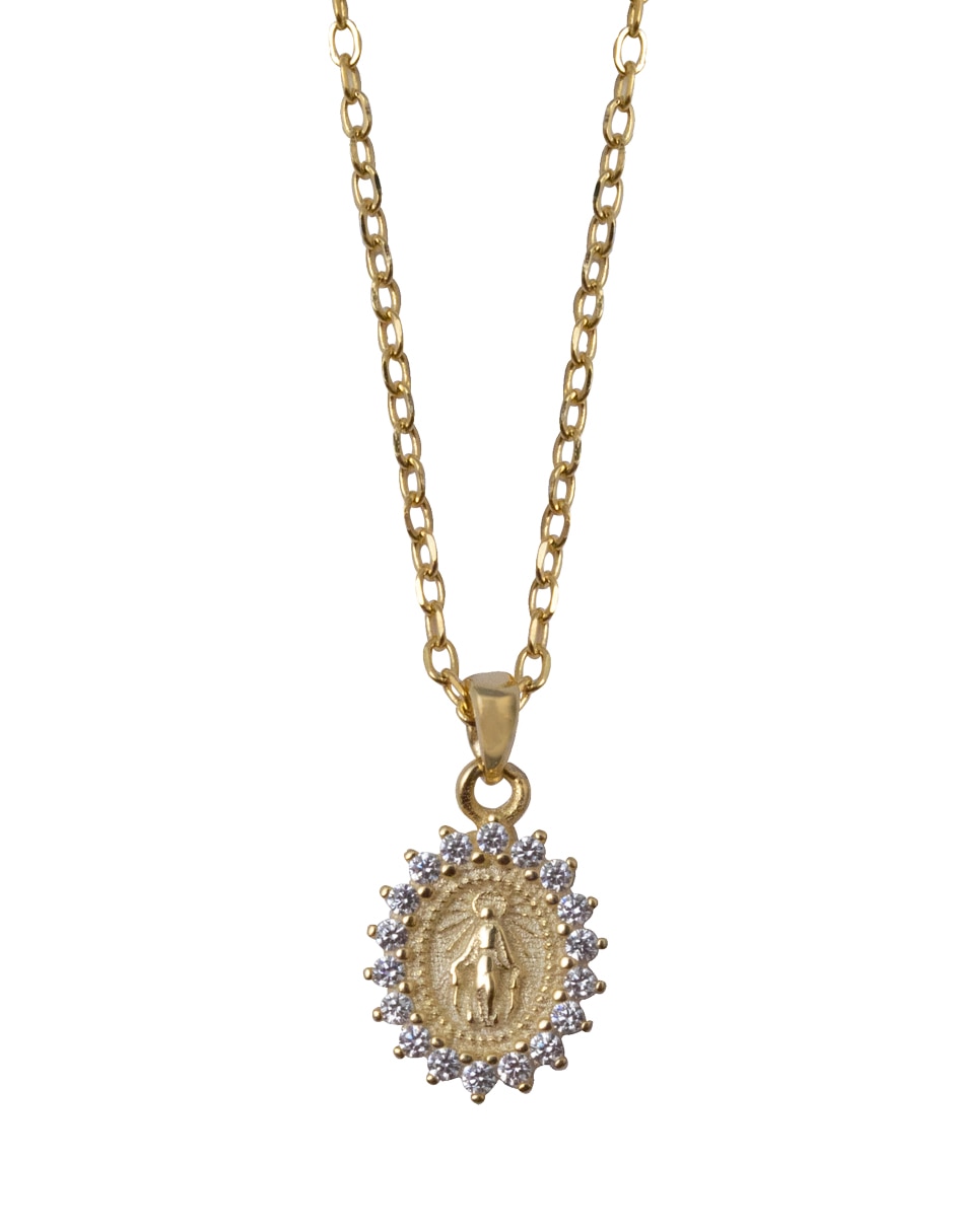 Collar con dije ovalado de plata P 925 2