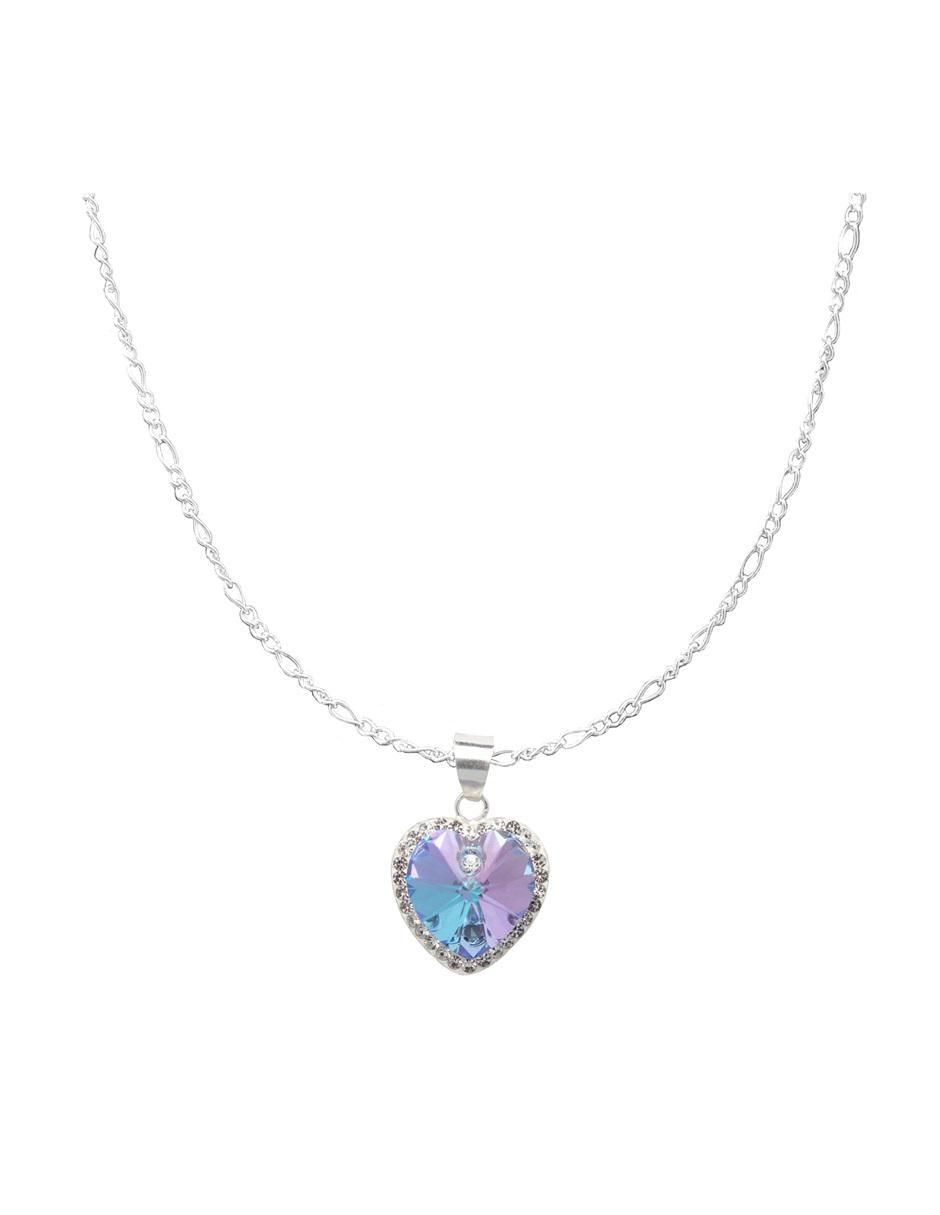 Set aretes, collar y pulsera de corazón de plata p 925 zirconia 2