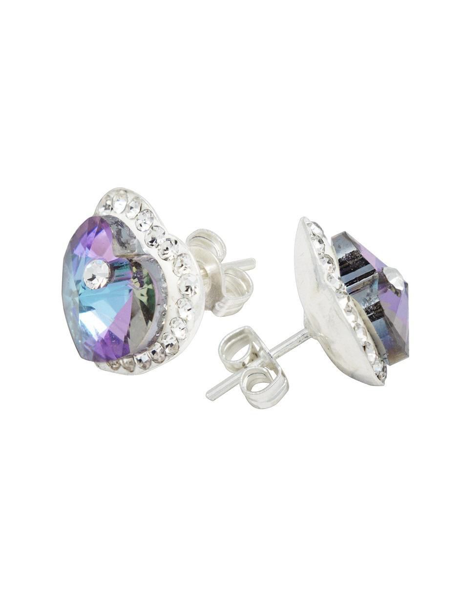 Set aretes, collar y pulsera de corazón de plata p 925 zirconia 4