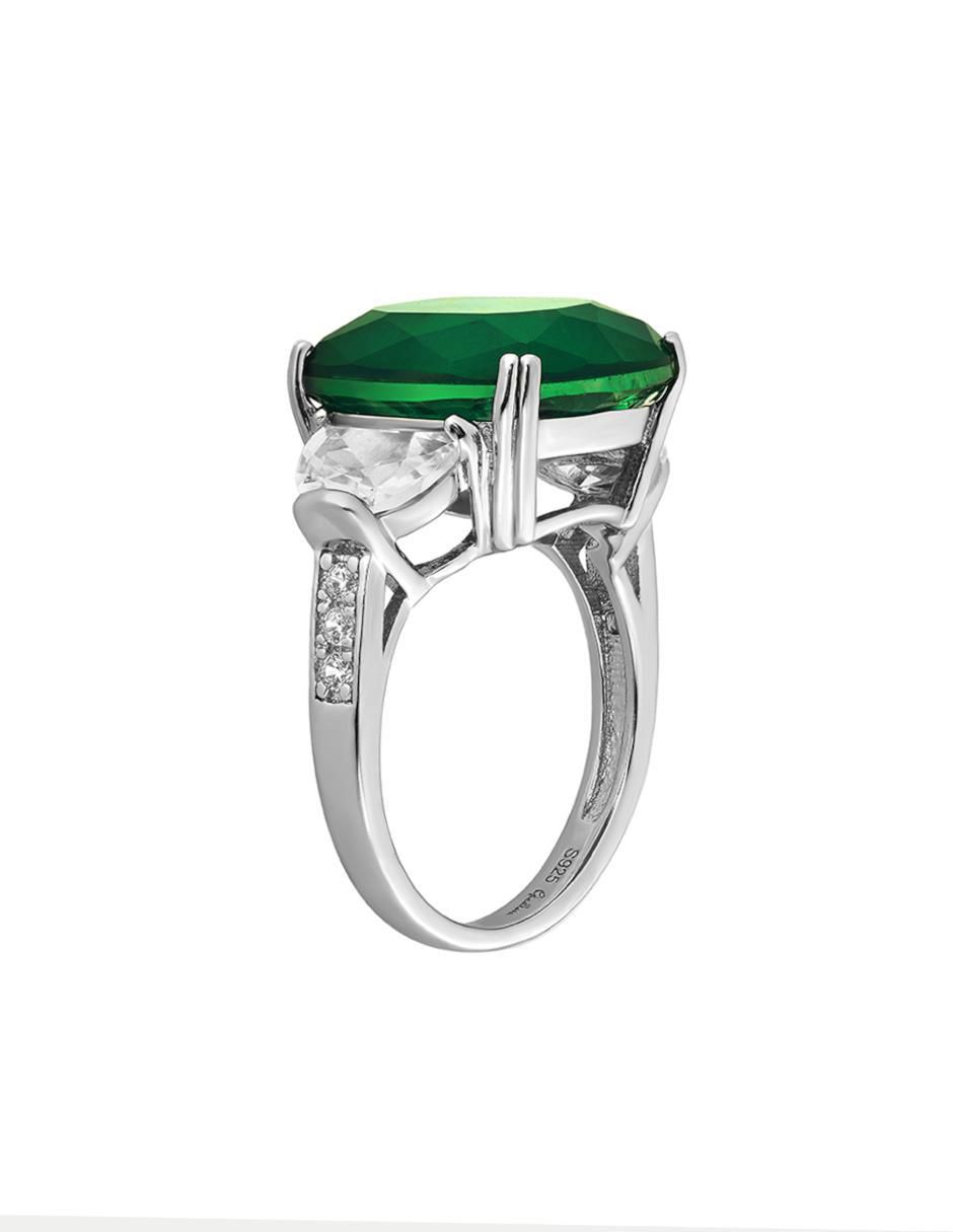 Anillo P 925 de plata esmeralda 3