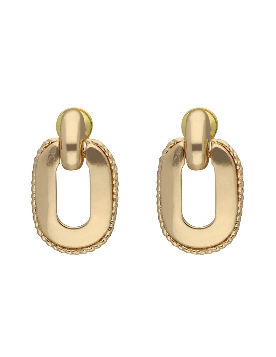 Aretes de hebilla Links con acabado brillante