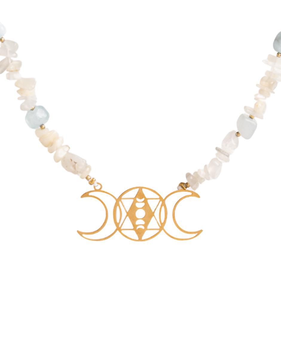 Collar de luna de baño de oro 2