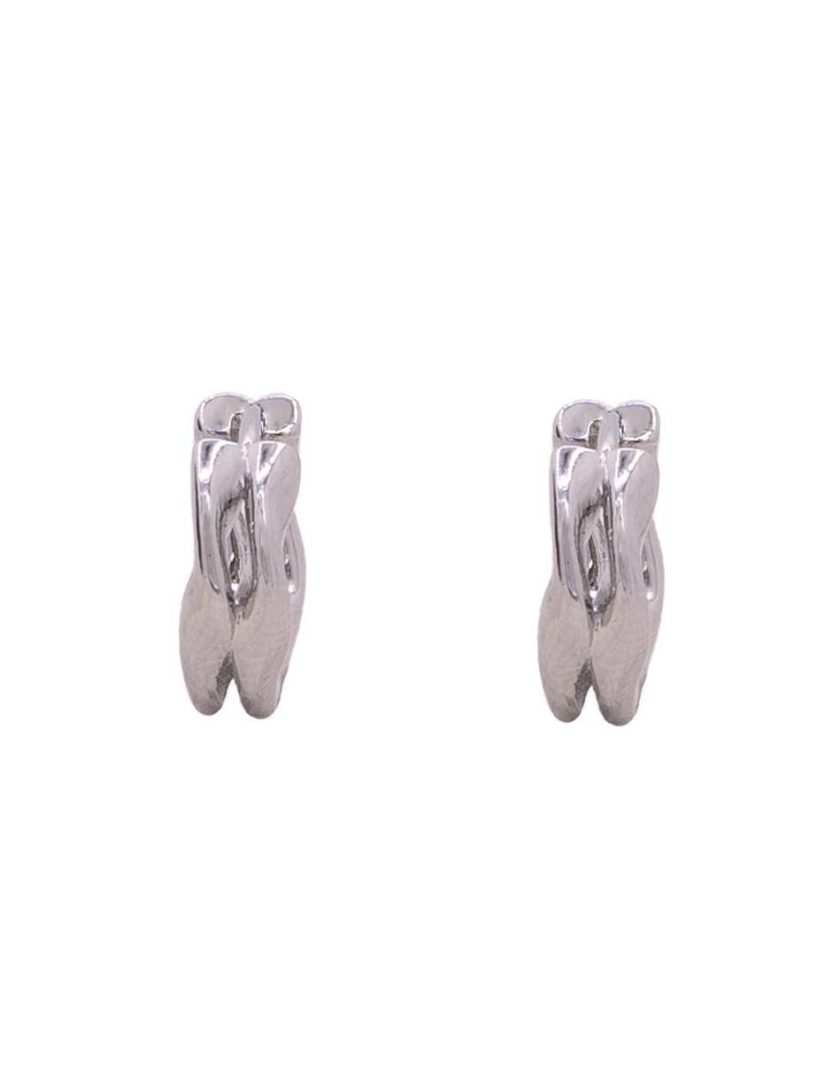 Aretes redondos con acabado brillante semipreciosas 3