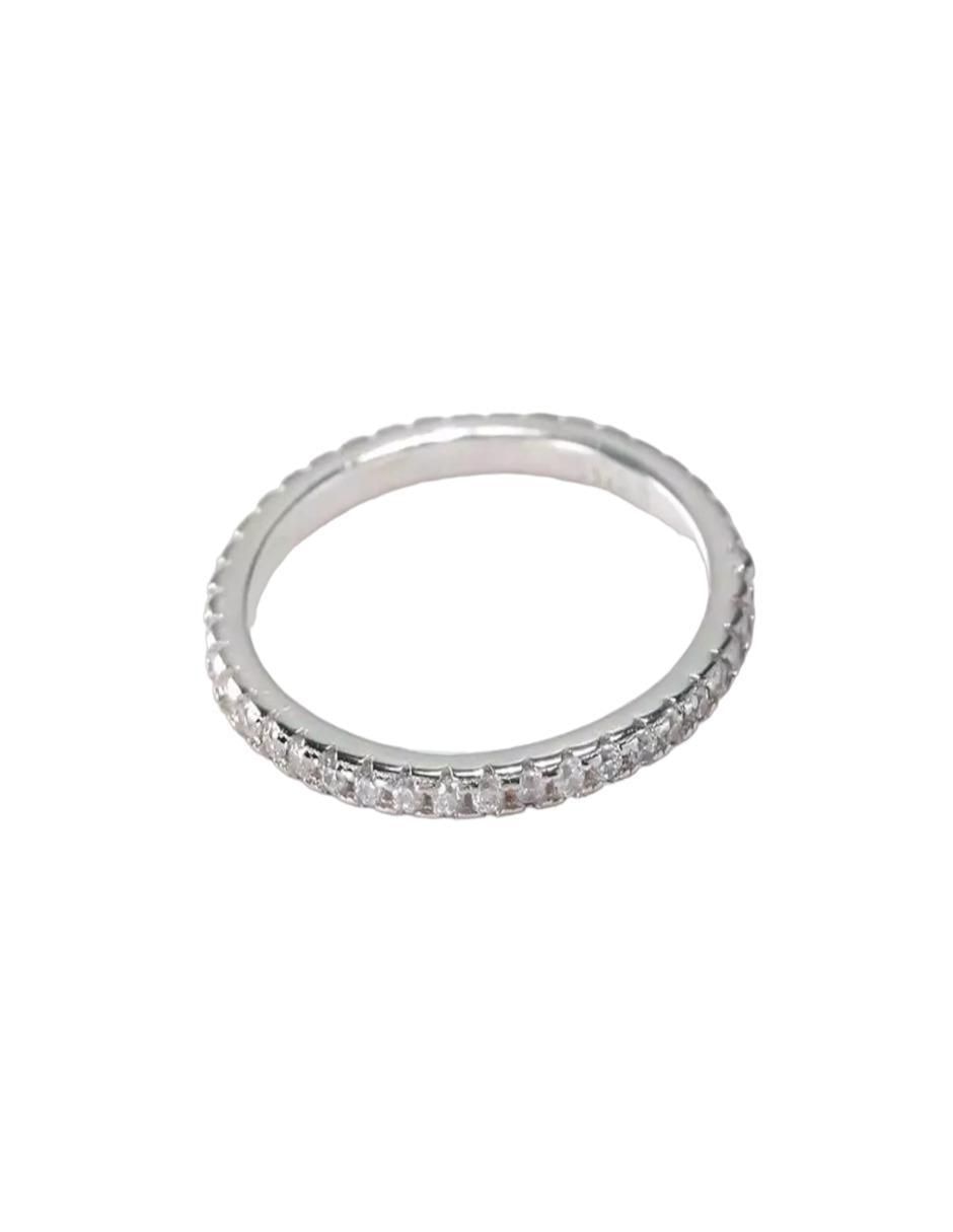 Anillo P 925 de plata zirconia brillante