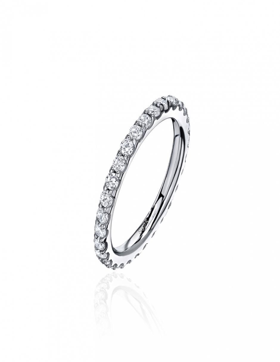 Anillo P 925 de plata zirconia brillante 2