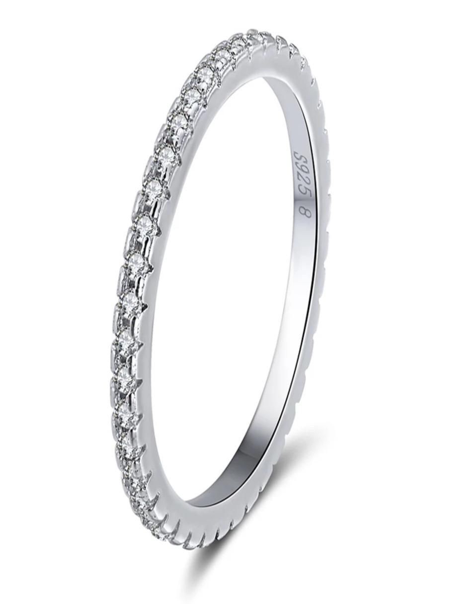 Anillo P 925 de plata zirconia brillante 3