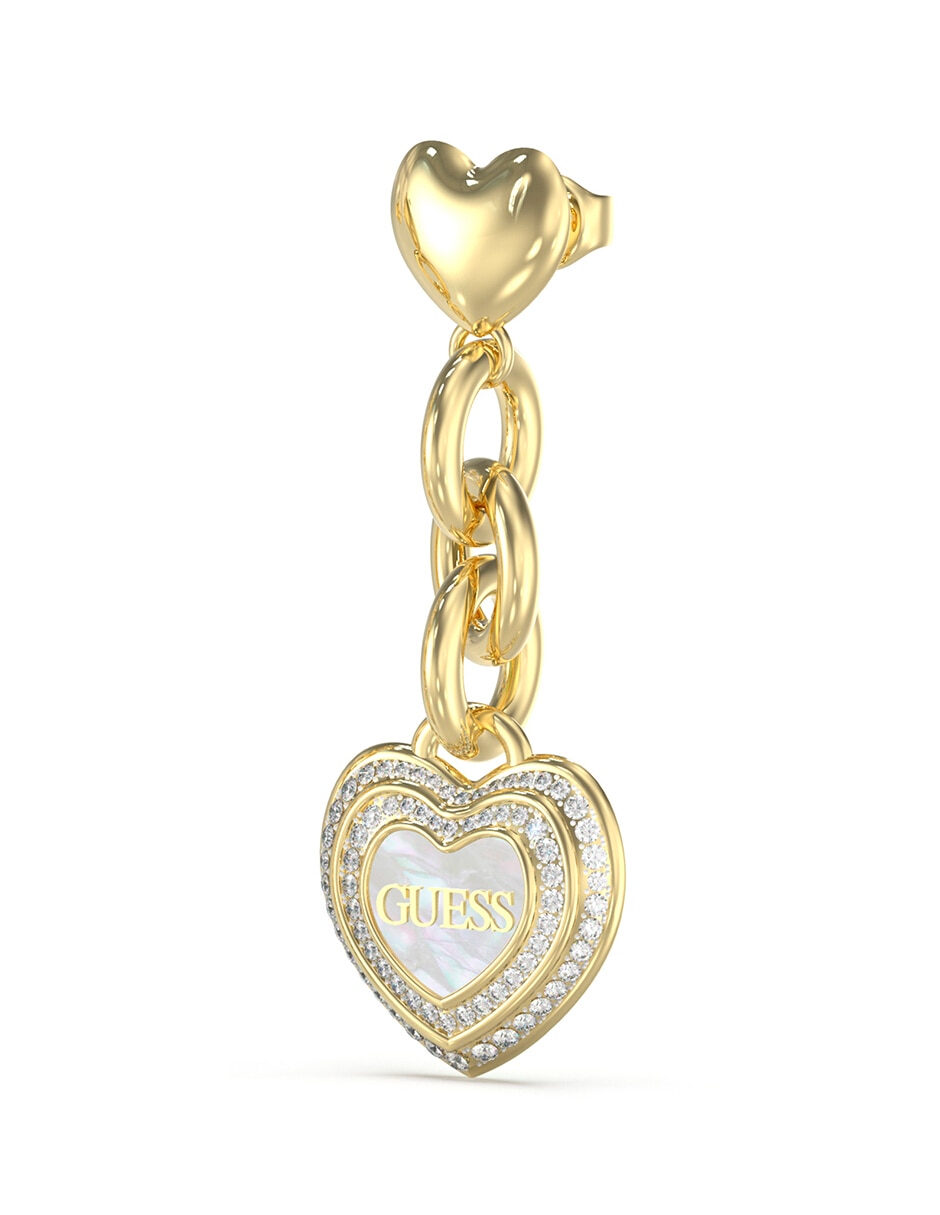 Aretes de corazón Amami con acabado diamantado circonita 2