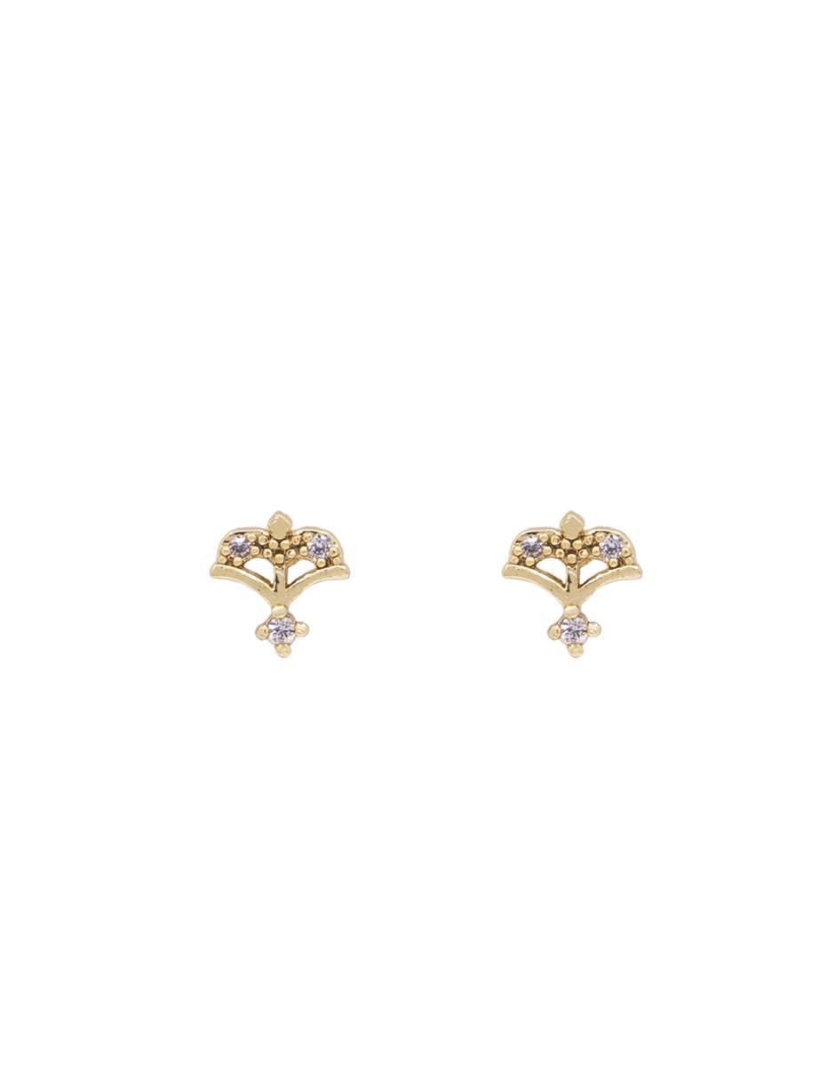 Aretes de flecha con acabado brillante zirconia
