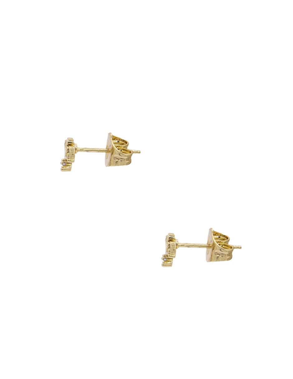 Aretes de flecha con acabado brillante zirconia 2
