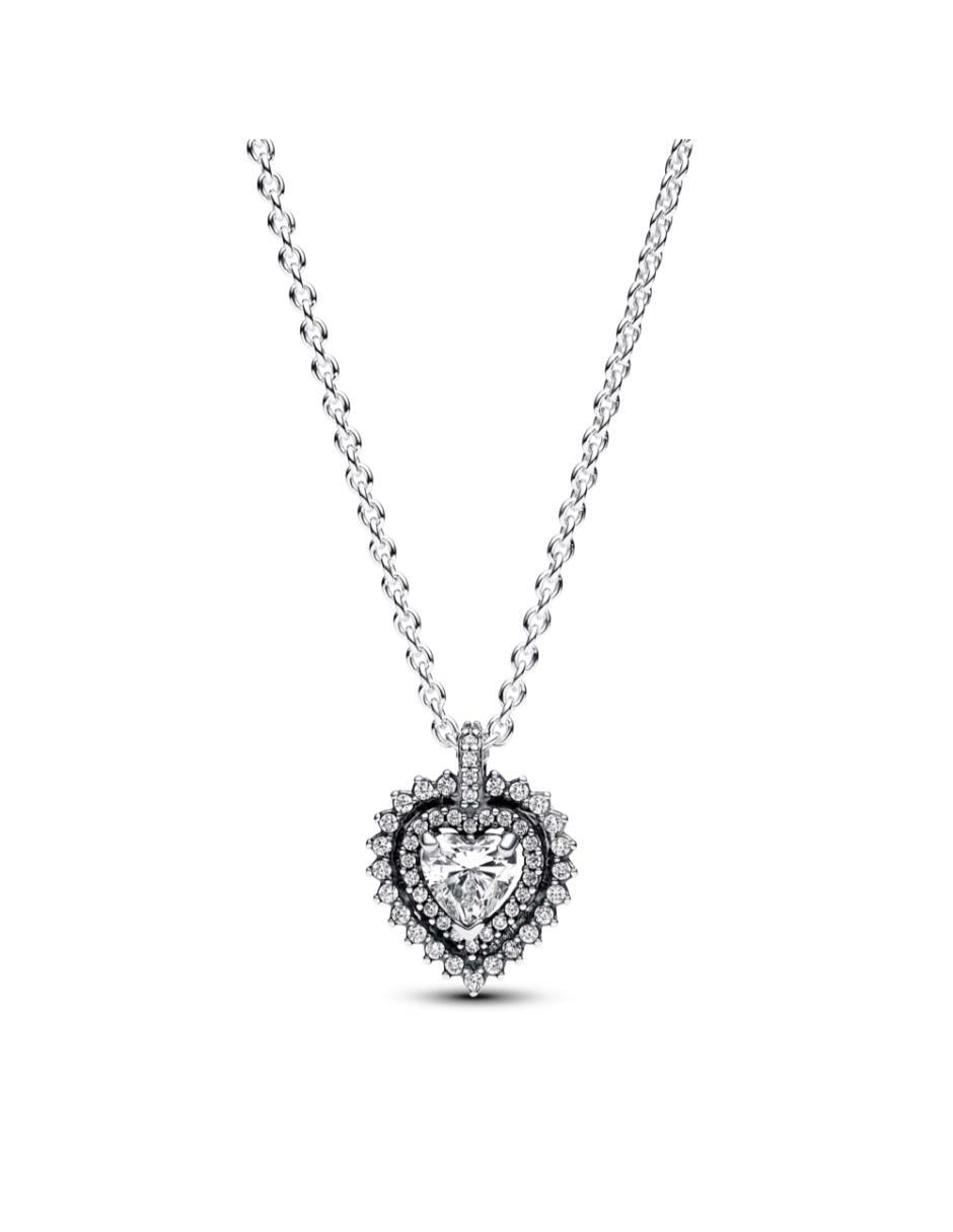 Collar de corazón de plata P 925