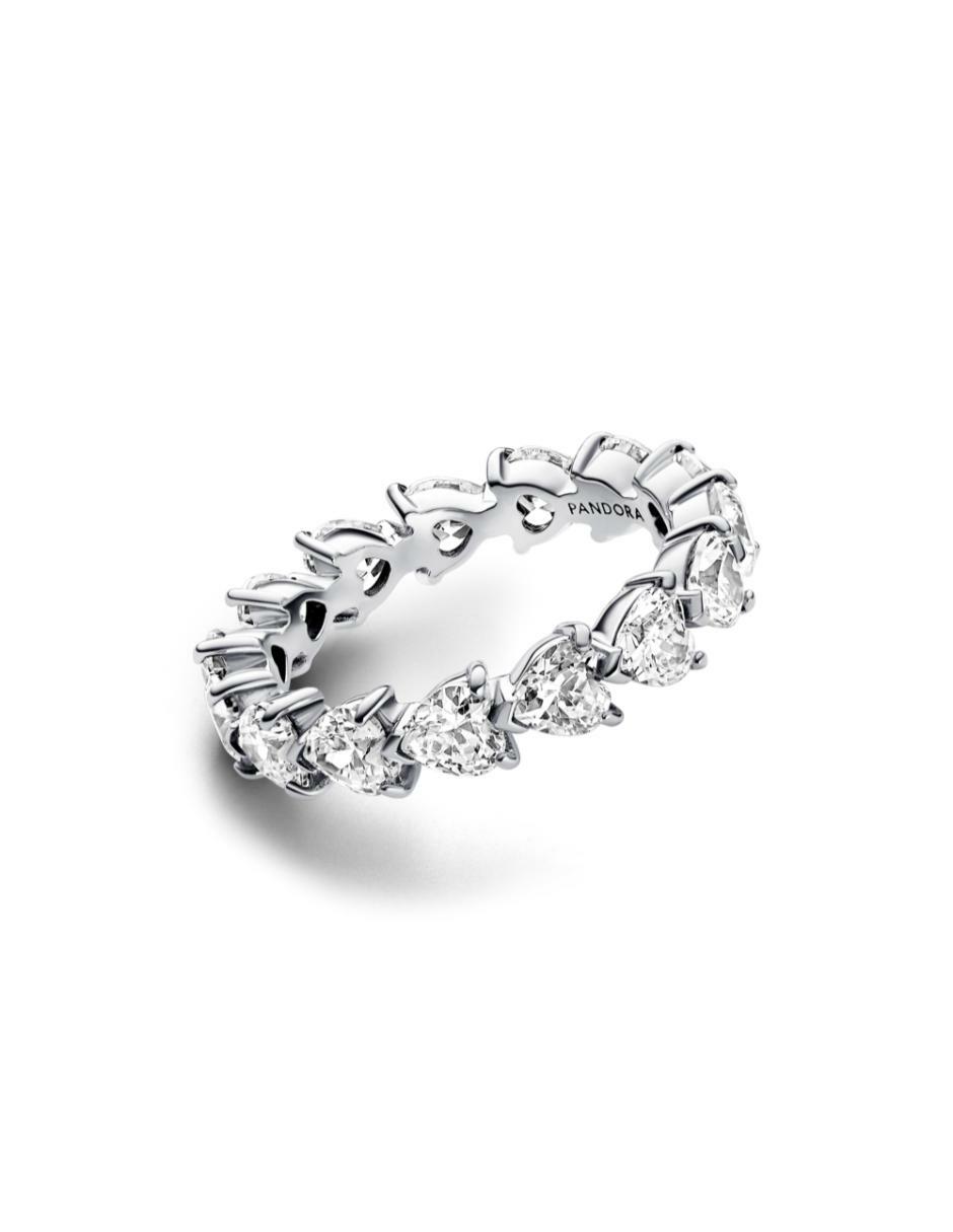 Anillo redondo Pandora Timeless P925 de plata zirconia c bica