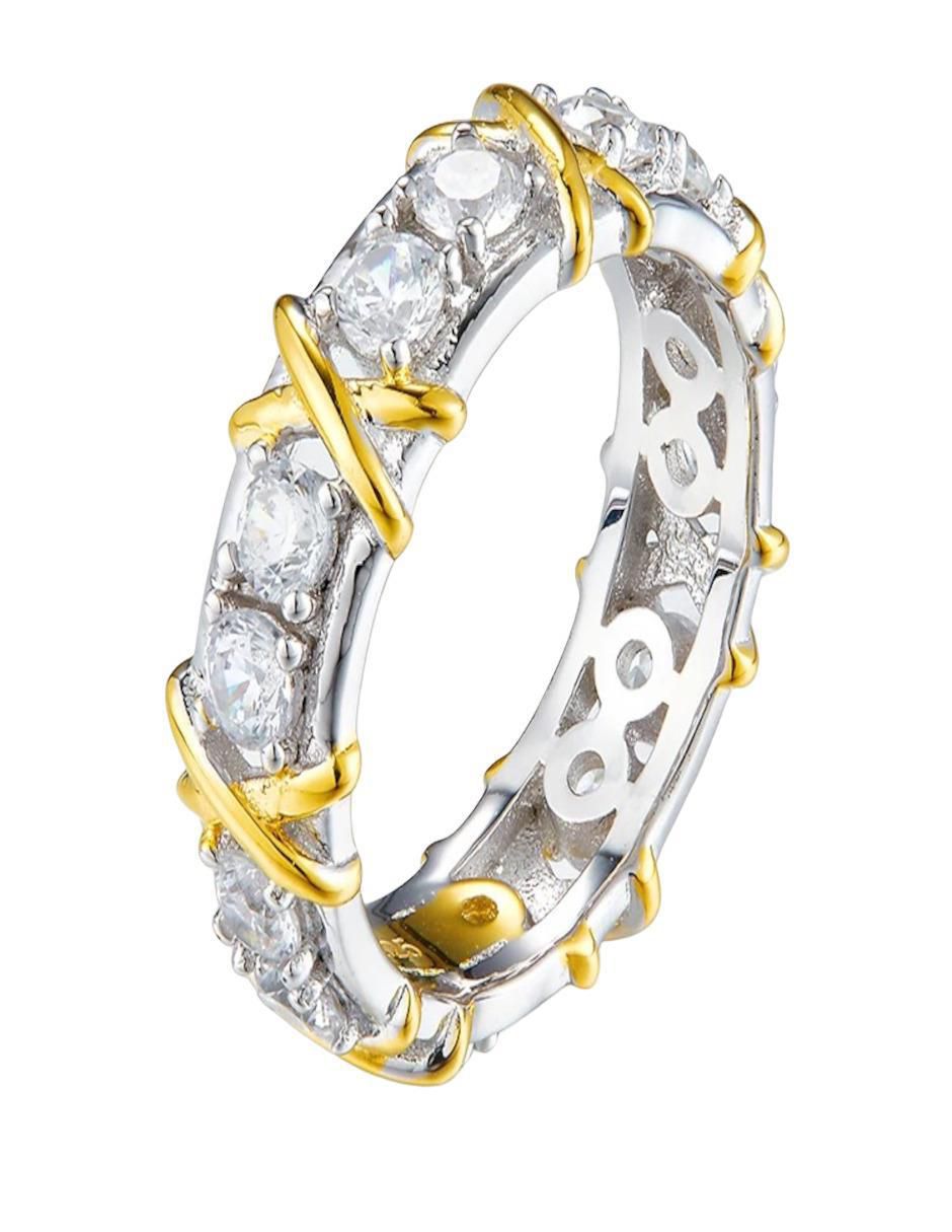 Anillo P 925 de plata zirconia brillante 2