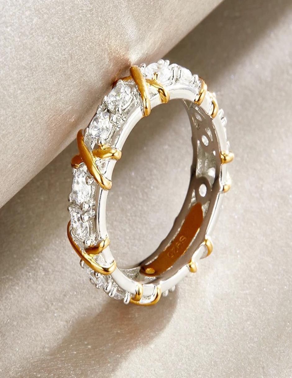 Anillo P 925 de plata zirconia brillante 4