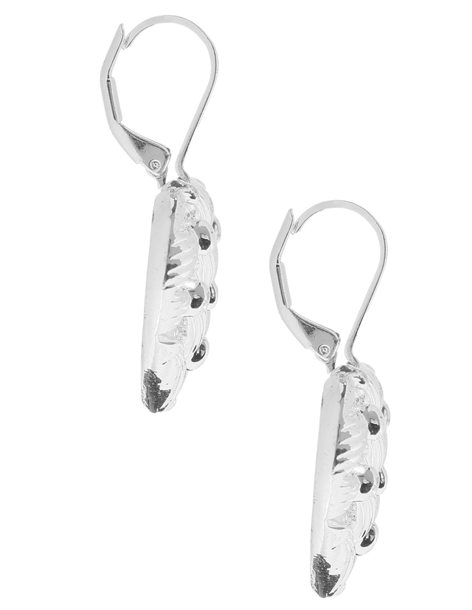 Aretes de corazón J'adore con acabado brillante