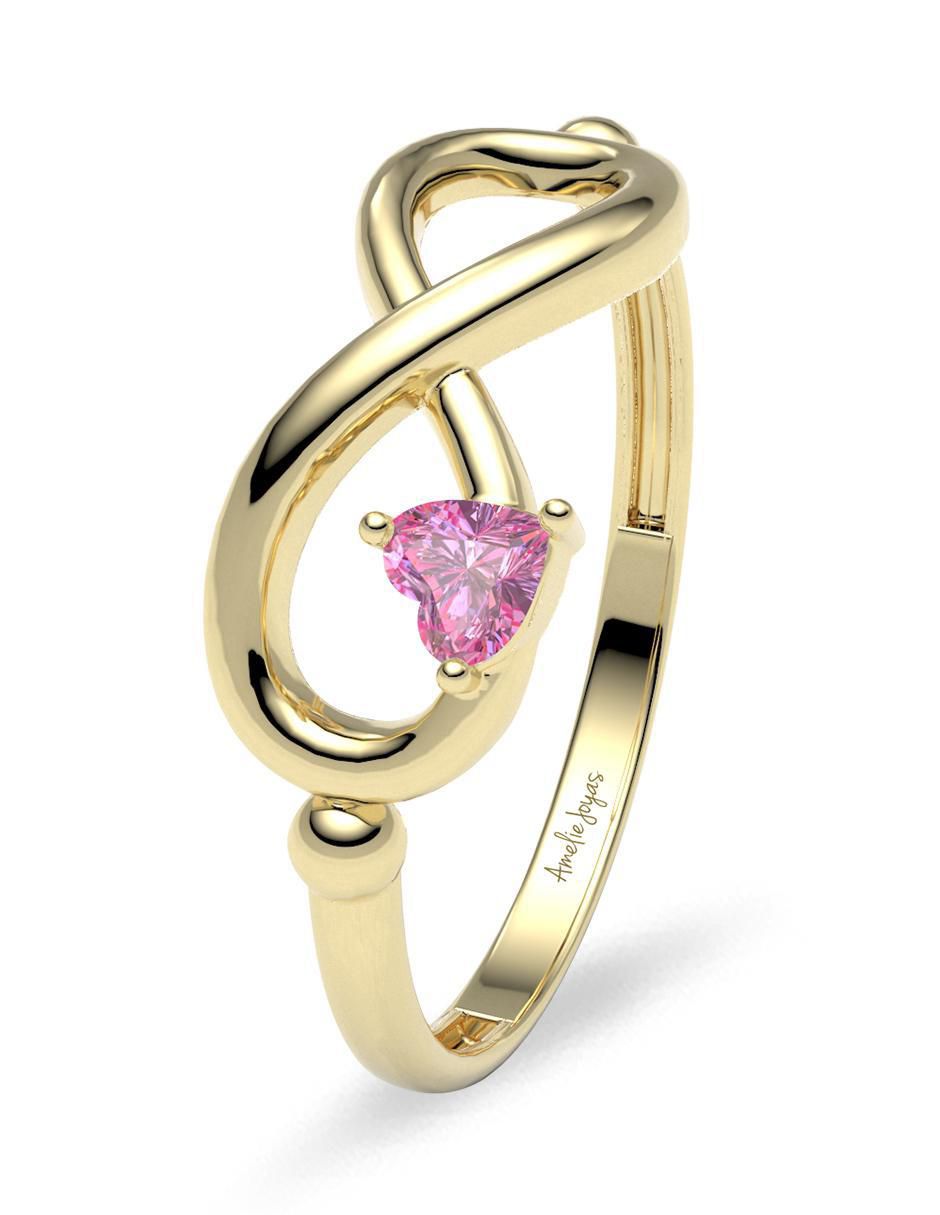 Anillo "de (si aplica)" corazón amelie joyas sin colección sin temática 14 k "de" oro zirconia