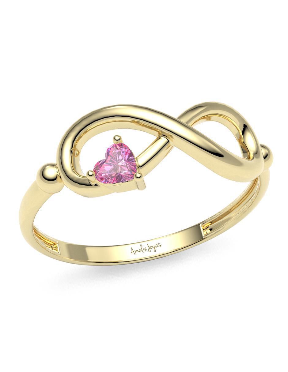 Anillo "de (si aplica)" corazón amelie joyas sin colección sin temática 14 k "de" oro zirconia