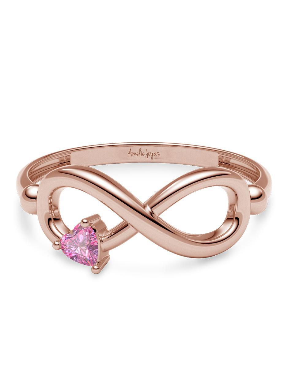 Anillo de corazón 14 k de oro zirconia brillante Anillo de corazón 14 k de oro zirconia brillante