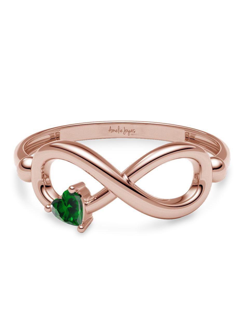 Anillo de corazón 14 k de oro zirconia brillante Anillo de corazón 14 k de oro zirconia brillante