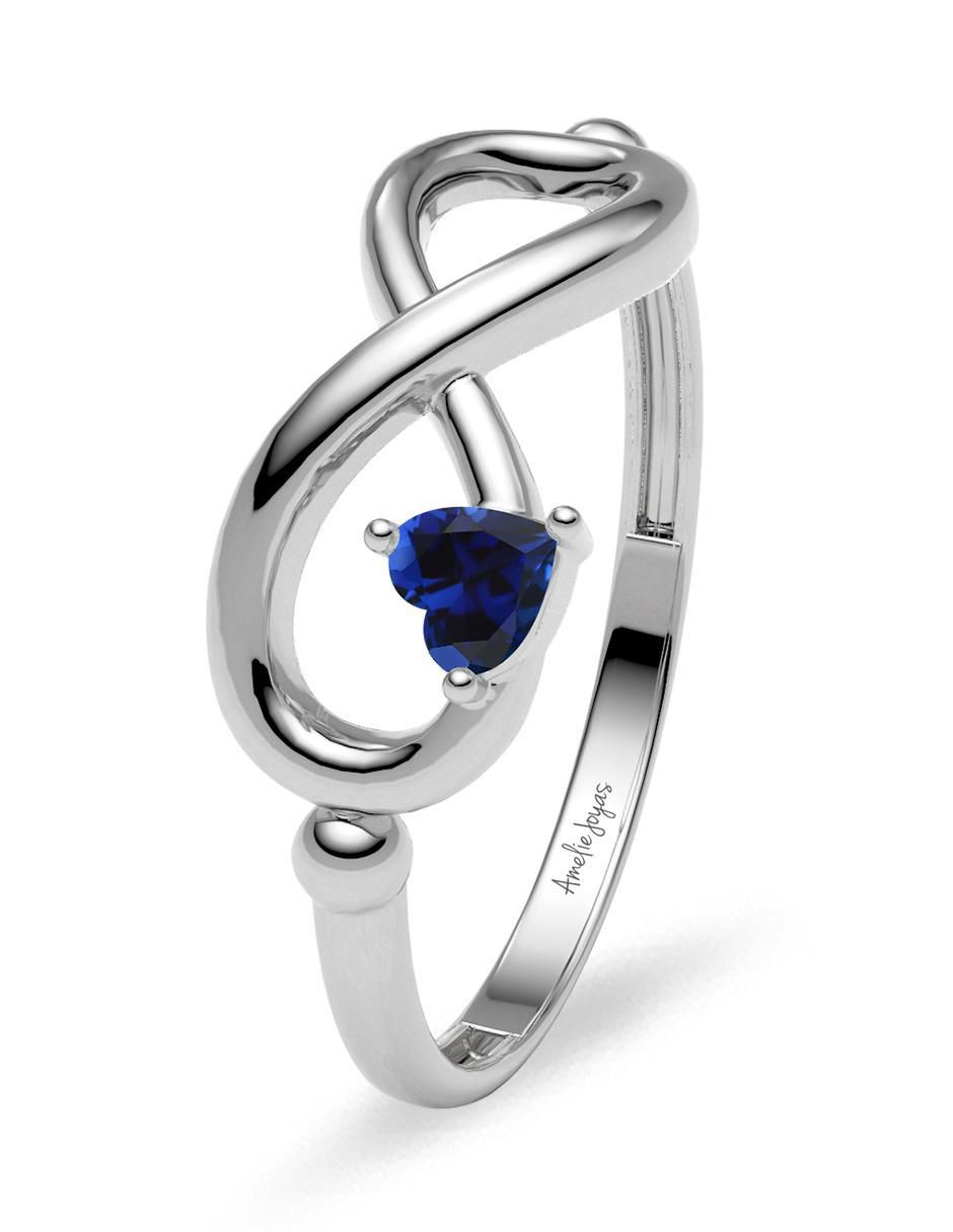 Anillo de corazón 14 k de oro zirconia brillante 2