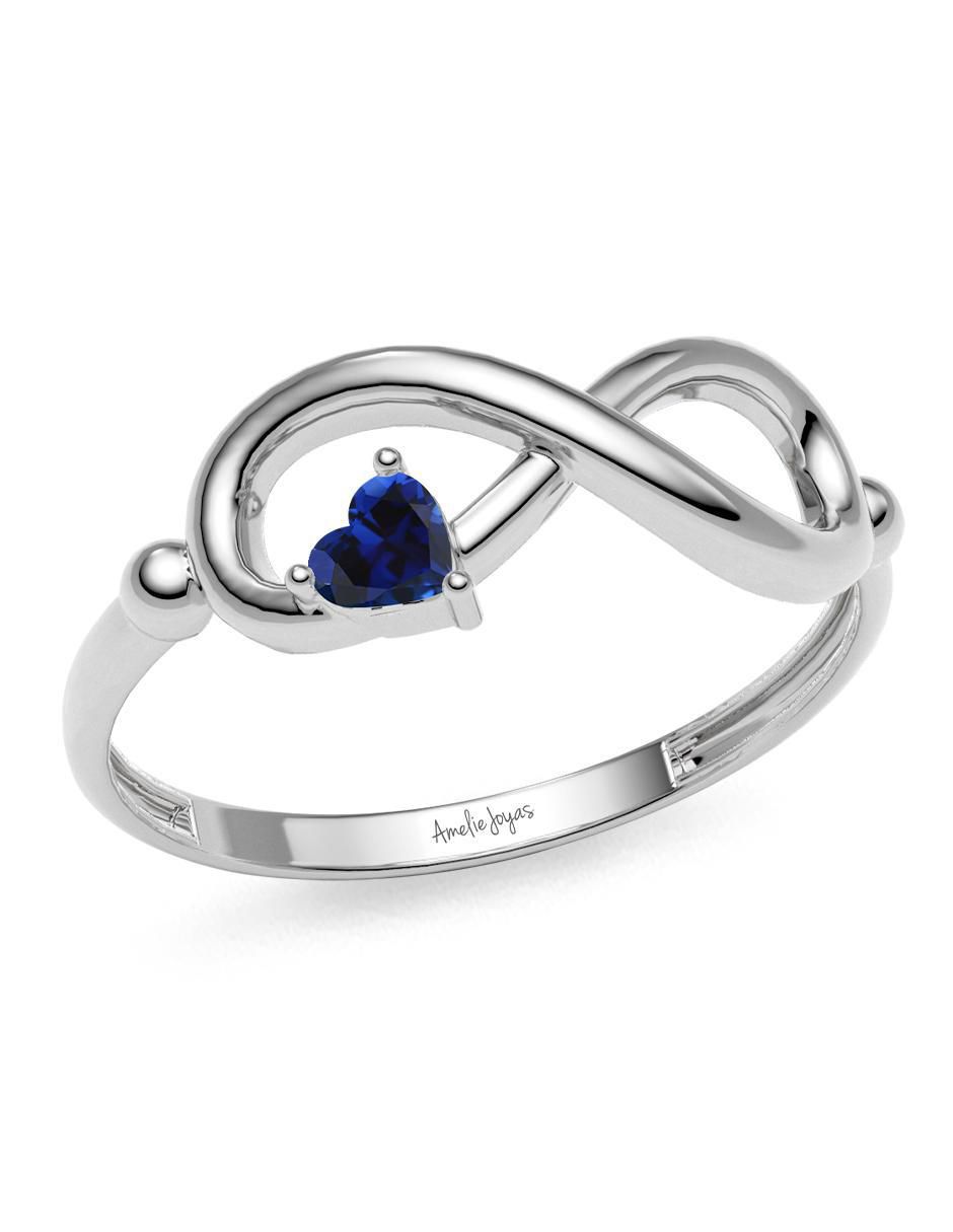 Anillo de corazón 14 k de oro zirconia brillante 3