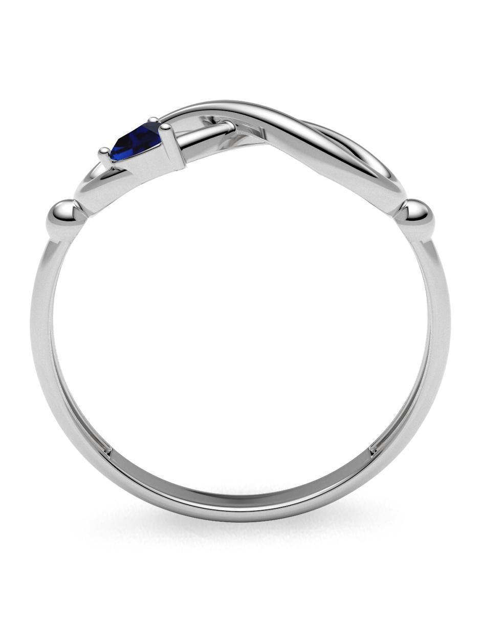 Anillo de corazón 14 k de oro zirconia brillante 4