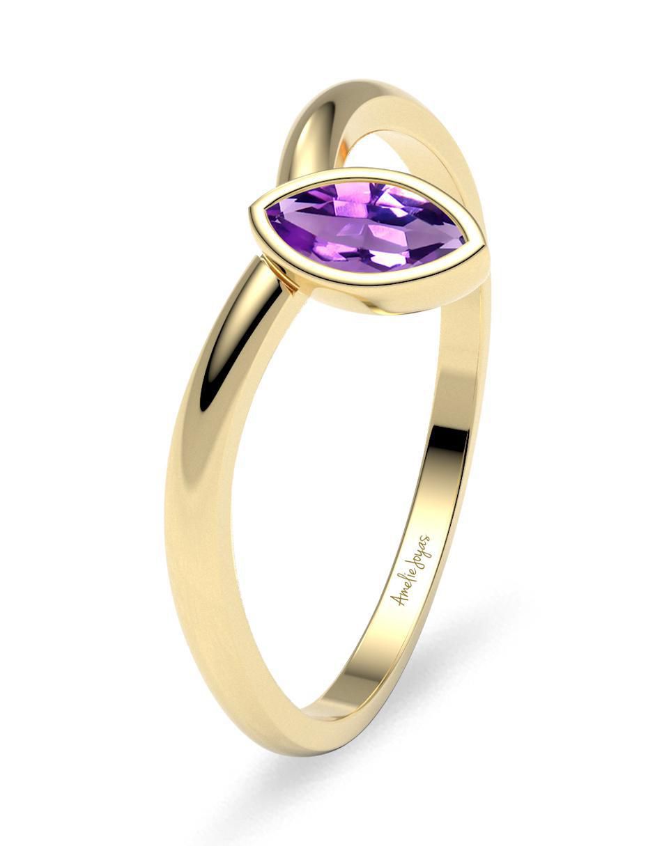 Anillo "de (si aplica)" geométricos amelie joyas sin colección sin temática 14 k "de" oro zirconia