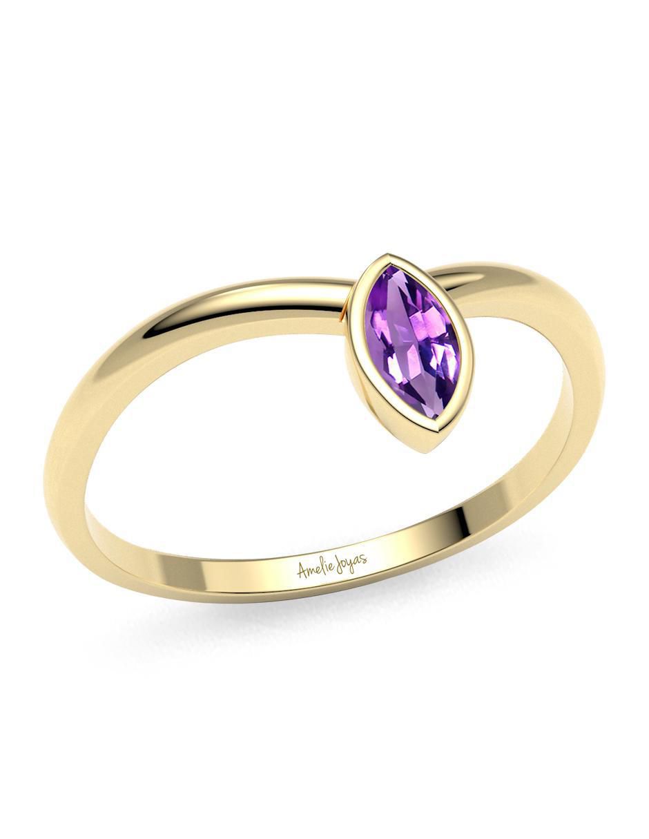 Anillo "de (si aplica)" geométricos amelie joyas sin colección sin temática 14 k "de" oro zirconia