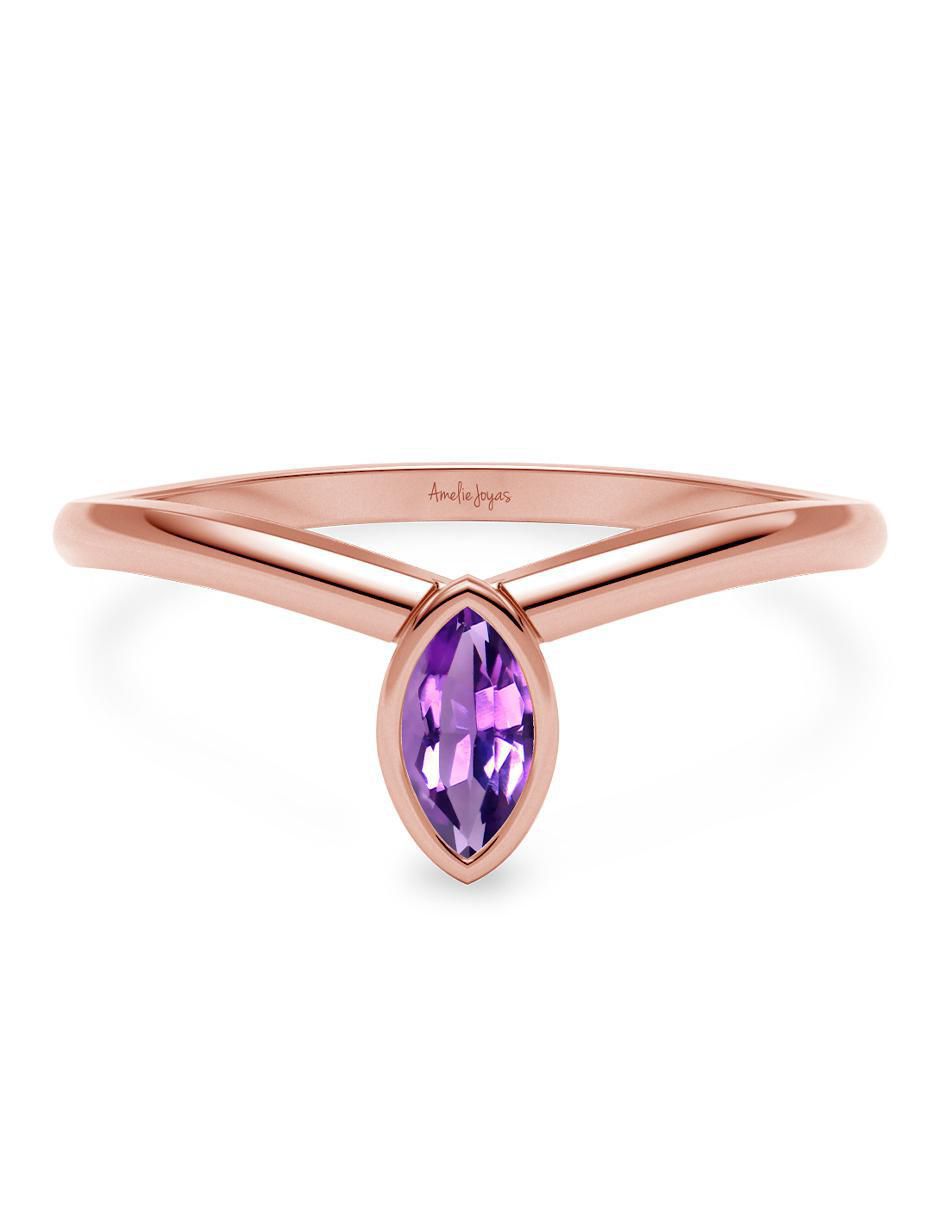 Anillo geométrico 14 k de oro zirconia brillante Anillo geométrico 14 k de oro zirconia brillante