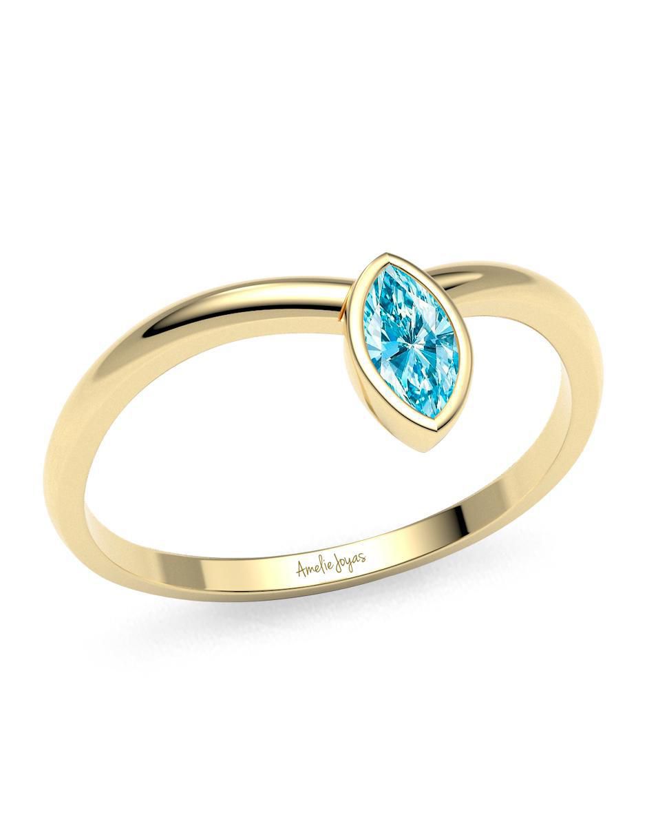 Anillo "de (si aplica)" geométricos amelie joyas sin colección sin temática 14 k "de" oro zirconia