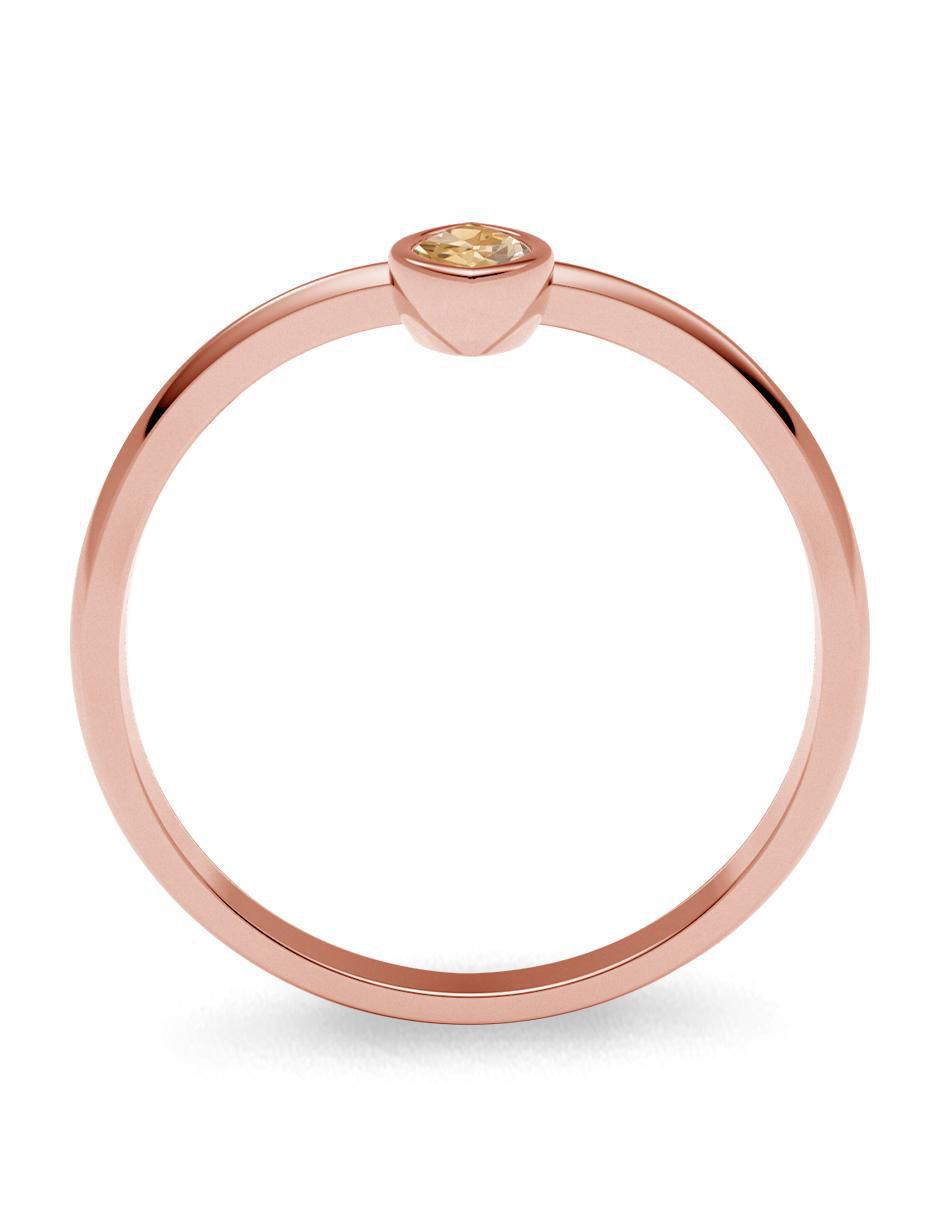 Anillo geométrico 14 k de oro zirconia brillante 4