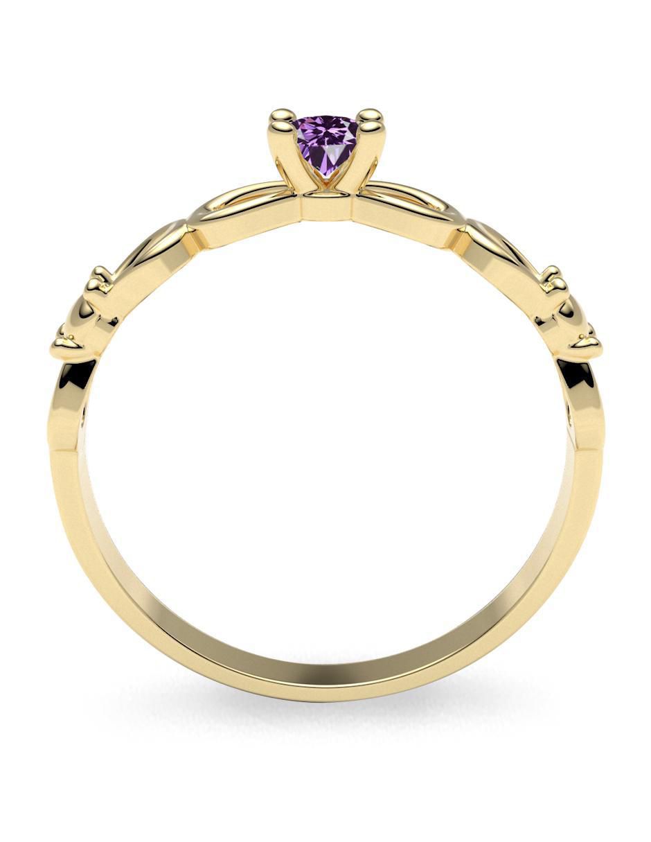 Anillo "de (si aplica)" redondo amelie joyas sin colección sin temática 14 k "de" oro zirconia