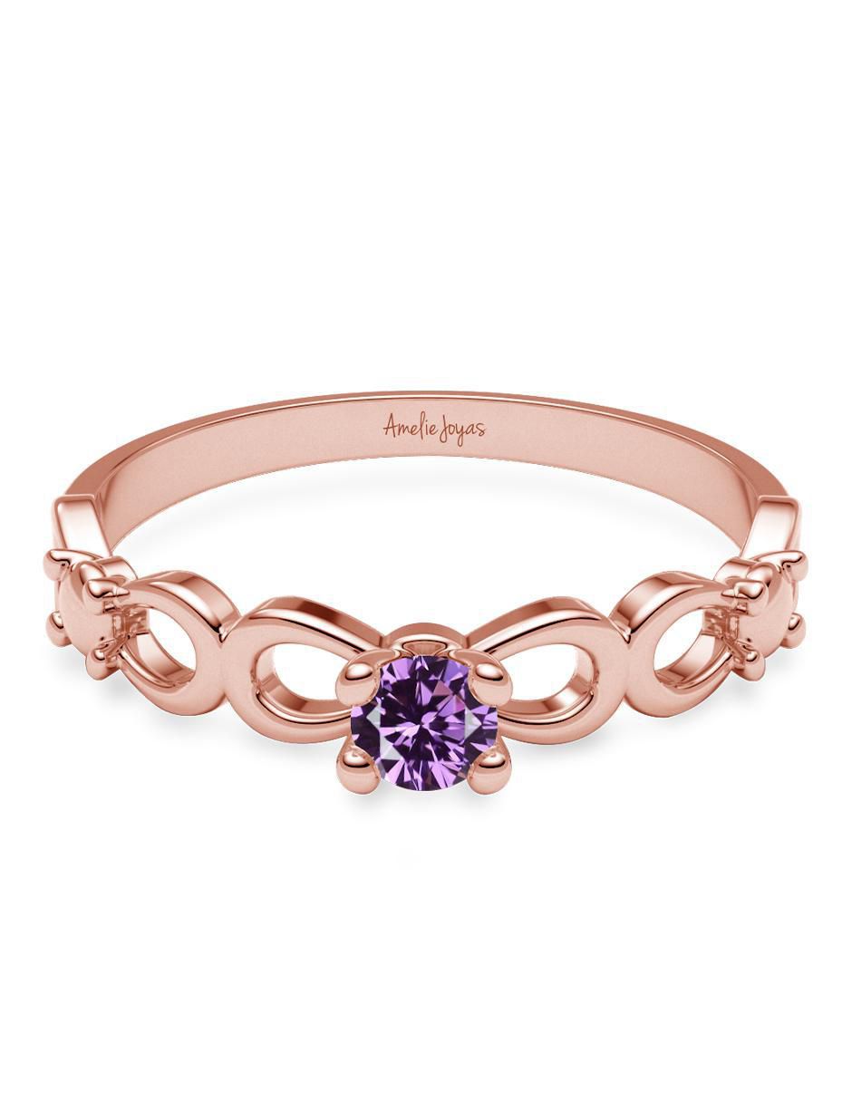 Anillo 14 k de oro zirconia brillante Anillo 14 k de oro zirconia brillante