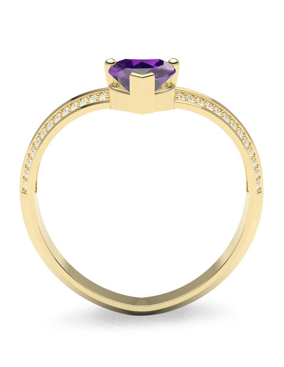 Anillo "de (si aplica)" corazón amelie joyas sin colección sin temática 14 k "de" oro zirconia