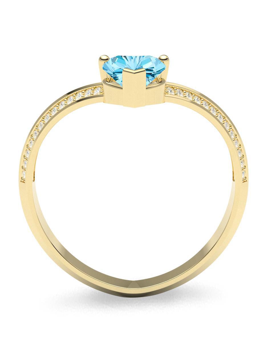 Anillo "de (si aplica)" corazón amelie joyas sin colección sin temática 14 k "de" oro zirconia